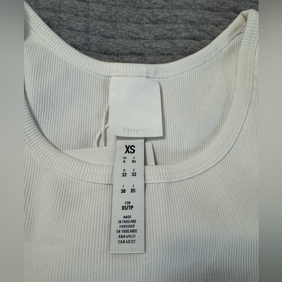 Reebok x Victoria Beckham Cropped Ribbed Tank Top White Size XS - Picture 4 of 10